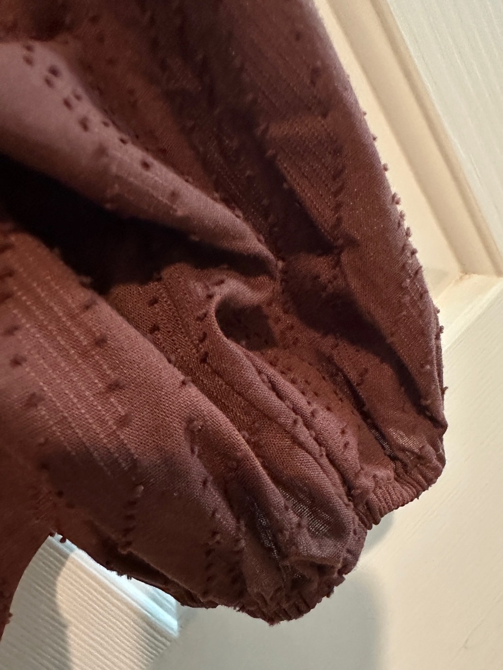 NWOT attached LOFT cocoa-colored cotton top - Picture 4 of 5